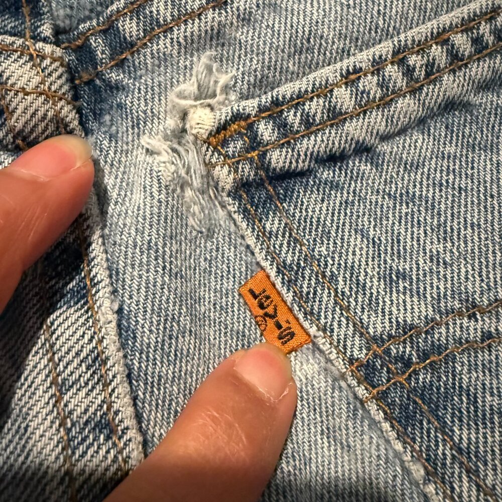 Vintage Levi’s 921 Orange Tab 921 Tapered Jeans Made in USA Size 6 Short USA 90s - Picture 4 of 12